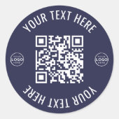 Zakelijk Logo QR Code Ronde Sticker (Voorkant)