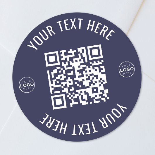 Zakelijk Logo QR Code Ronde Sticker