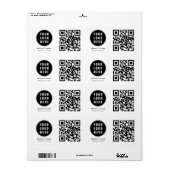 Zakelijk Logo QR Code Scan Hier Eenvoudig Etiket (Full Sheet)