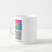 Zakelijk Logo QR-code Scan Me Sjabloon Wit Koffiemok (Voorkant links)