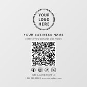 Zakelijk Logo QR-code Sociale Media Raamsticker (Vel)