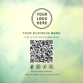 Zakelijk Logo QR-code Sociale Media Raamsticker (Vel 3)