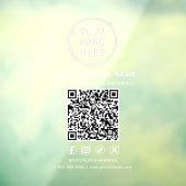 Zakelijk Logo QR Code Sociale Media Witte Letterin Raamsticker (Vel 3)