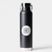 Zakelijk Logo QR Code Tekst Branding Promotie Waterfles (Voorkant)
