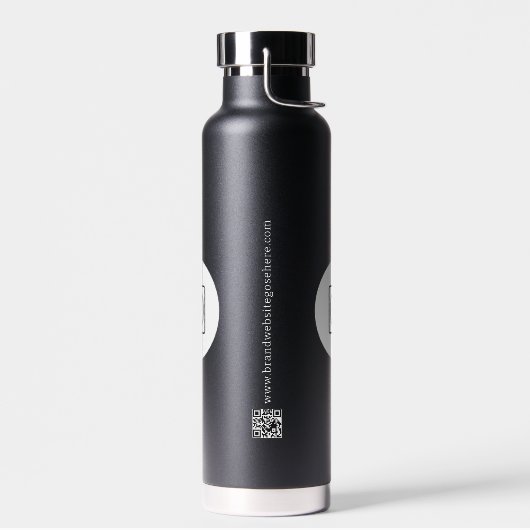 Zakelijk Logo QR Code Tekst Branding Promotie Waterfles (Links)
