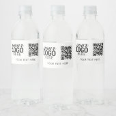 Zakelijk Logo QR-code & Tekst Klantcadeaus Waterfles Etiket (Flessen)