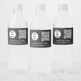 Zakelijk Logo QR-code Tekst Website Klantcadeaus Waterfles Etiket