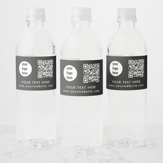 Zakelijk Logo QR-code Tekst Website Klantcadeaus  Waterfles Etiket (Flessen)