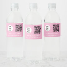 Zakelijk Logo QR Code Tekst Website Roze Klant