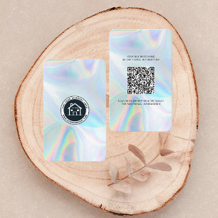 Zakelijk Logo QR-code Toevoegen Vastgoedmakelaar Visitekaartje