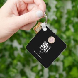 Zakelijk Logo QR Code voor Sociale Media Sleutelhanger