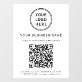 Zakelijk Logo QR Code Wit Raamsticker (Vel)