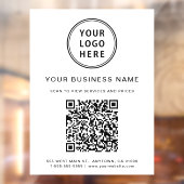 Zakelijk Logo QR Code Wit Raamsticker (Vel 2)