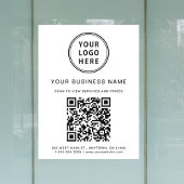 Zakelijk Logo QR Code Wit Raamsticker