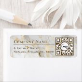 Zakelijk Logo Qr Code Witte Agaat Retouradres Etiket (Insitu)