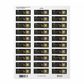 Zakelijk Logo Qr Code Zwarte Agaat Retouradres Etiket (Full Sheet)