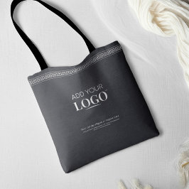 Zakelijk Logo QR Code Zwarte Luxe Boutique Tote Bag