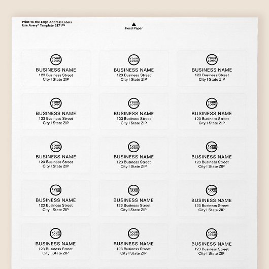 Zakelijk Logo Retouradres Label l Wit