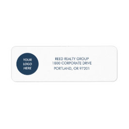 Zakelijk Logo Retouradreslabels Navy Etiket