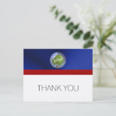 Zakelijk Logo Rood Wit Blauw Dank U Briefkaart (Staand voorkant)