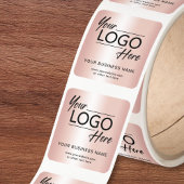 Zakelijk logo Rose goud Vierkante Sticker