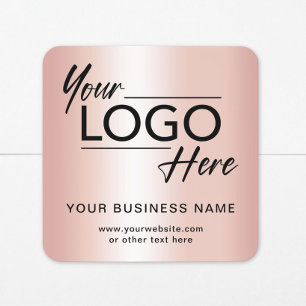 Zakelijk logo Rose goud Vierkante Sticker