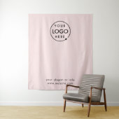 Zakelijk Logo | Roze Foto-achtergrond Wandkleed (In situ)
