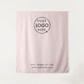 Zakelijk Logo | Roze Foto-achtergrond Wandkleed (Voorkant)