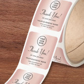 Zakelijk Logo Roze Goud Bedankt Vierkante Sticker