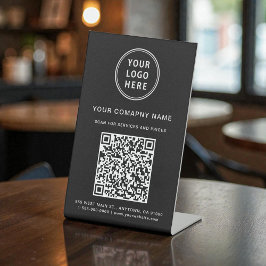 Zakelijk Logo Scan Me Maak Uw QR-Code Reclamebord Met Voetstuk