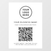 Zakelijk logo scannen om services QR-code wit te b Raamsticker (Vel)
