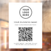 Zakelijk logo scannen om services QR-code wit te b Raamsticker (Vel 2)