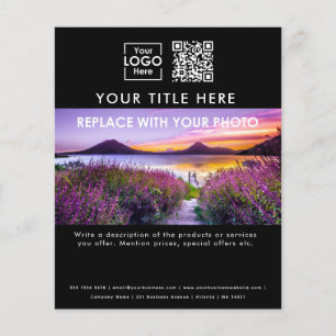 Zakelijk Logo Schoonheidssalon Grote Foto QR-code Flyer
