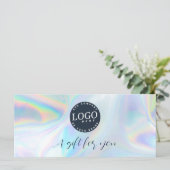 Zakelijk Logo Script Iridescent Cadeaubon (Staand voorkant)