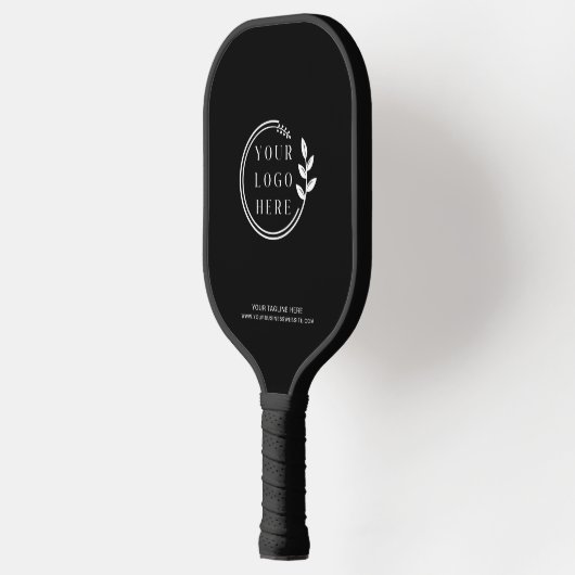 Zakelijk Logo Simple Black Corporate Pickleball Paddle (Links)