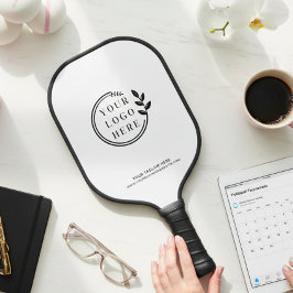 Zakelijk Logo Simple Black Corporate Pickleball Paddle