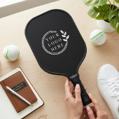 Zakelijk Logo Simple Black Corporate Pickleball Paddle