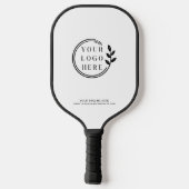 Zakelijk Logo Simple Black Corporate Pickleball Paddle (Achterkant)