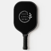 Zakelijk Logo Simple Black Corporate Pickleball Paddle (Achterkant)