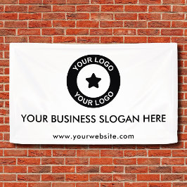 Zakelijk logo slogan website promotiemateriaal spandoek