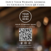 Zakelijk Logo Sociale Media Maak Uw QR-code Raamsticker