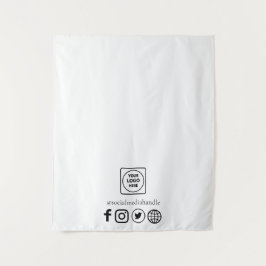 Zakelijk logo sociale media promotionele weergave wandkleed