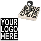 Zakelijk logo-stempel voor merkidentiteit van klei rubberstempel (Gestempeld)