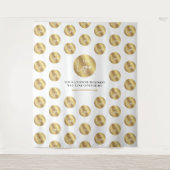 Zakelijk logo Step & Repeat Gouden Effect Evenemen Wandkleed (Voorkant)