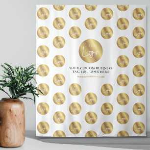 Zakelijk logo Step & Repeat Gouden Effect Evenemen Wandkleed