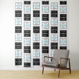Zakelijk Logo Step Repeat Minimalistische Achtergr Wandkleed