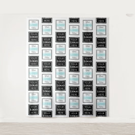 Zakelijk Logo Step Repeat Minimalistische Achtergr Wandkleed