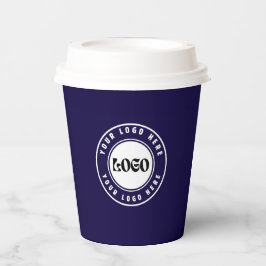 Zakelijk LOGO Stijlvol Blauw Modern Professioneel  Papieren Bekers