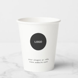 Zakelijk Logo | Stijlvol Zwart Modern Professionee Papieren Bekers