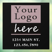 Zakelijk logo straatadres en telefoonnummer raamsticker (Vel 3)